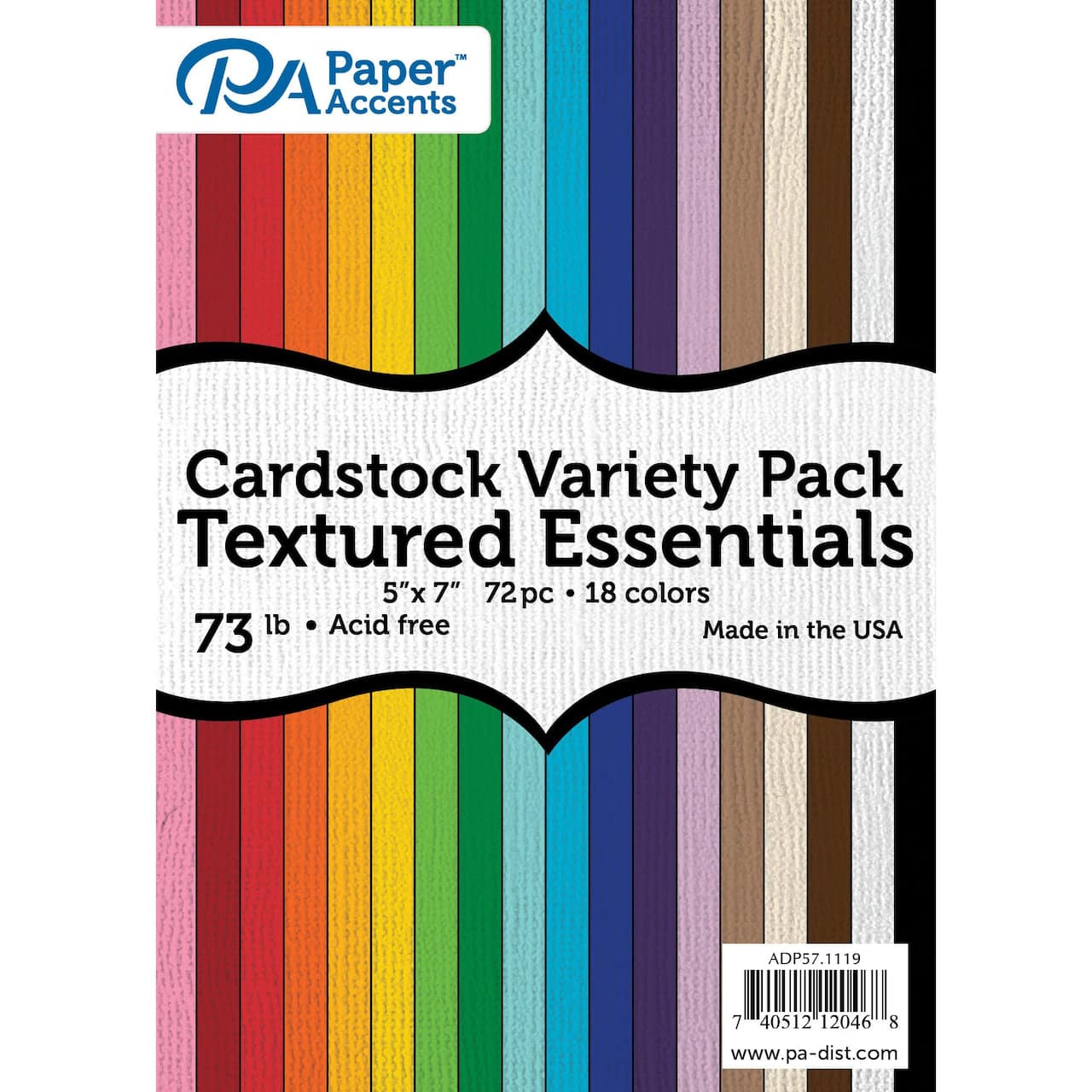 PA Paper™ Accents Textured Essentials 5 x 7 Cardstock Variety Pack